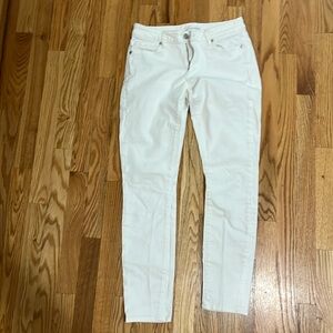 Loft curvy skinny white jeans